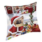 Cairn Terrier Dear Santa Letter Christmas Dog Throw Pillow 14x14