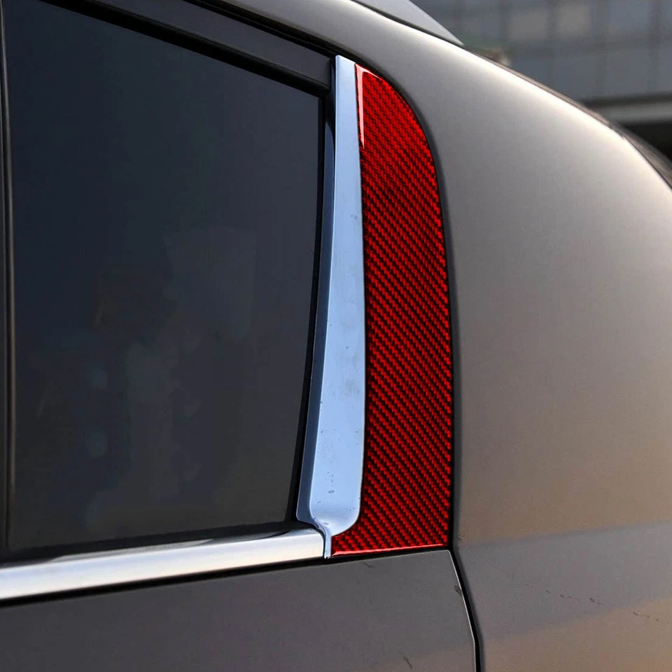 Cubierta de panel exterior de fibra de carbono rojo pilar C para Kia Sportage R GL 11-16 Foto 3 de 4