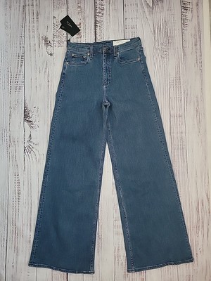 rag bone The Sofie High-Rise Wide-Leg Jean in Jen Flexi Full Length 29  NEW NWT