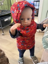 Reborn Toddler, New , Vinyl Doll, Cloth Body 24 Inches Bright Blue Eyes.