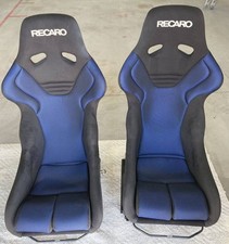 Porsche 996 Turbo Recaro Ts-g Recaro Tsg Full Bucket Seats Blue Black Set Of 2