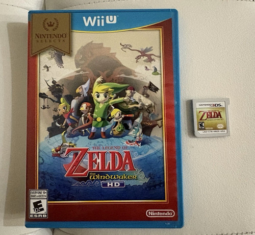 Nintendo Legend of Zelda Lot: WindWaker HD Wii U + Ocarina of Time 3D 3DS Bundle