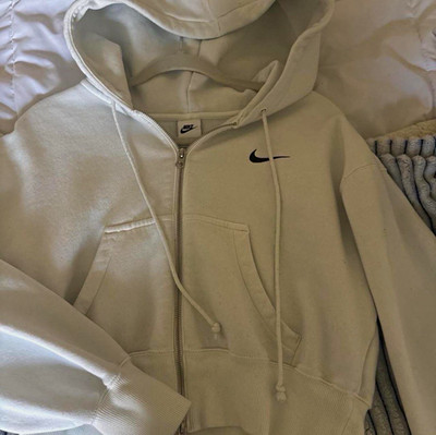 Nike Men's White 2-Piece Full-Zip Hooded Fleece Hoodie & Tapered Joggers S