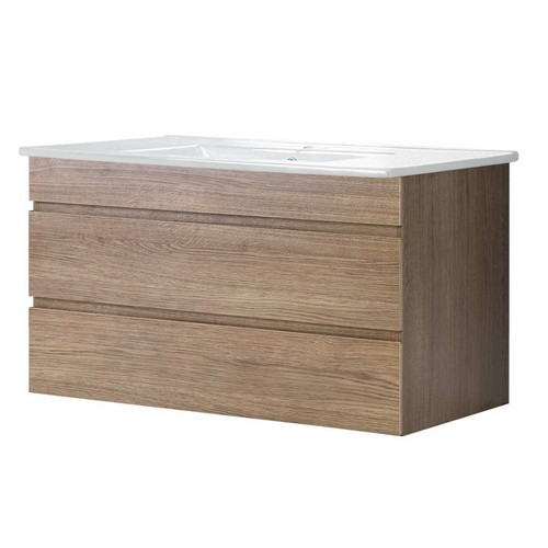 Cefito Vanity Unit 915mm with Basin Oak - Picture 3 of 8