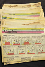 Lot of 30 Vintage Sunday Funnies Mercury News 1983-1985 Peanuts Marmaduke & More