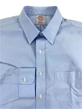 NWT Brooks Brothers Men's Madison Non-Iron Light Blue Dress Shirt 16.5-34