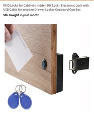 RFID Locks for Cabinets Hidden DIY Lock - Electronic Lock with USB Cable and Key