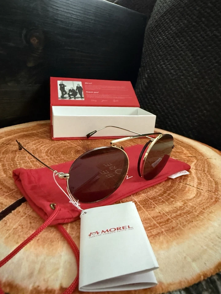 Morel Collectors Limited Edition Round Unisex Sunglasses Cat 3 Prince-nez New - Image 3 of 4