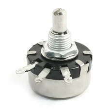 1 Pack 4.7 k Ohm 6 mm Round Metal Shaft Single Turn Wire Wound Potentiometer