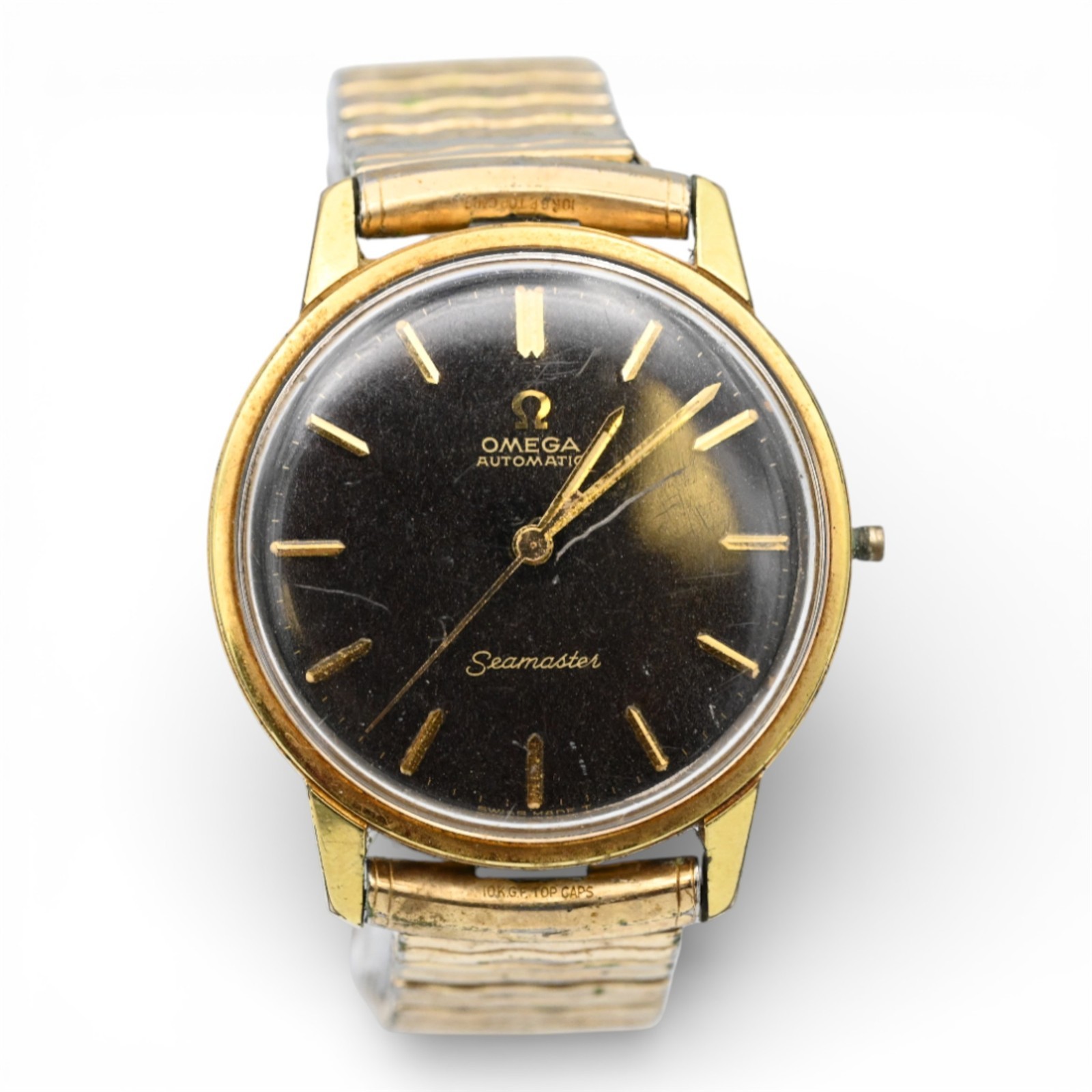 VINTAGE SEAMASTER STEEL OMEGA STRETCH STAINLESS AUTOMATIC BAND WRISTWATCH GENTS - vintagewatches.pk