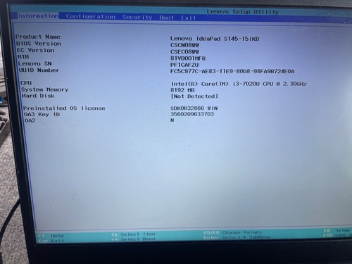 Lenovo IdeaPad s145-15IKB,NM-C561,i3-7020U-2,3GHz-4GB DDR4,Motherboard. - 第 4/9 張圖片