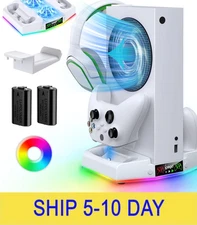 MENEEA Cooling Stand & Charging Station for Xbox Series S with 15 RGB LED Light