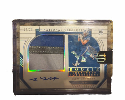PANINI 2023 National Treasures Sam LaPorta Lions TI-SLA RC Auto Patch /25