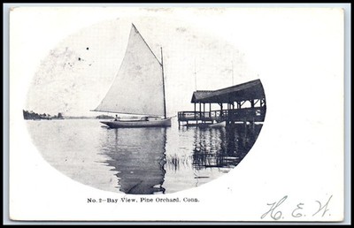 Postcard No. 2-Bay View, Pine Orchard, Conn.h... V121 BL_A1
