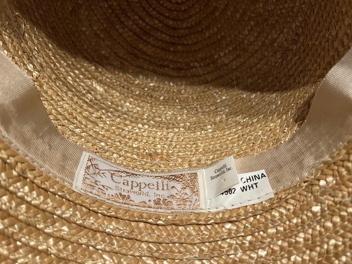 Vintage Cappelli Straworld Miami Ladies Brimmed Straw  display picture 3