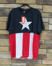 Vintage Mad Engine Marvel Captain America T-Shirt XXL Stars & Stripes NWT R042