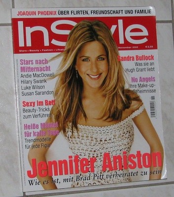 In Style Magazin November 2002 Jennifer Aniston Zeitschrift Stars Bericht Bilder