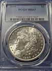 1889 PCGS MS63 Morgan Silver Dollar Choice BU Uncirculated Beautiful Coin!