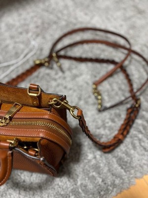 COACH Rogue 25 Braided Trim Pebbled Leather Satchel Crossbody