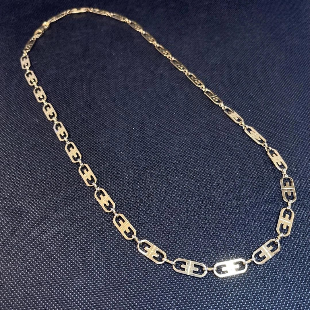 GIVENCHY Collana Oro Lunga Logo G #A 188 Autentica