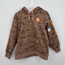 Carhartt Hoodie Long Sleeve Clarksburg Printed Camouflage Size L Womens
