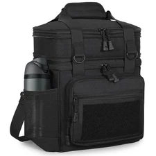 GLENKEY Double Deck Insulated Lunch Box, Expandable XLarge Lunch Bag Leakproo...