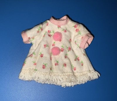 Vintage Ideal Tammy's Family Bedtime Pink White Floral Flannel Pajama Top 