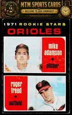 1971 Topps #362 Orioles 1971 Rookie Stars (Mike Adamson / Roger Freed)