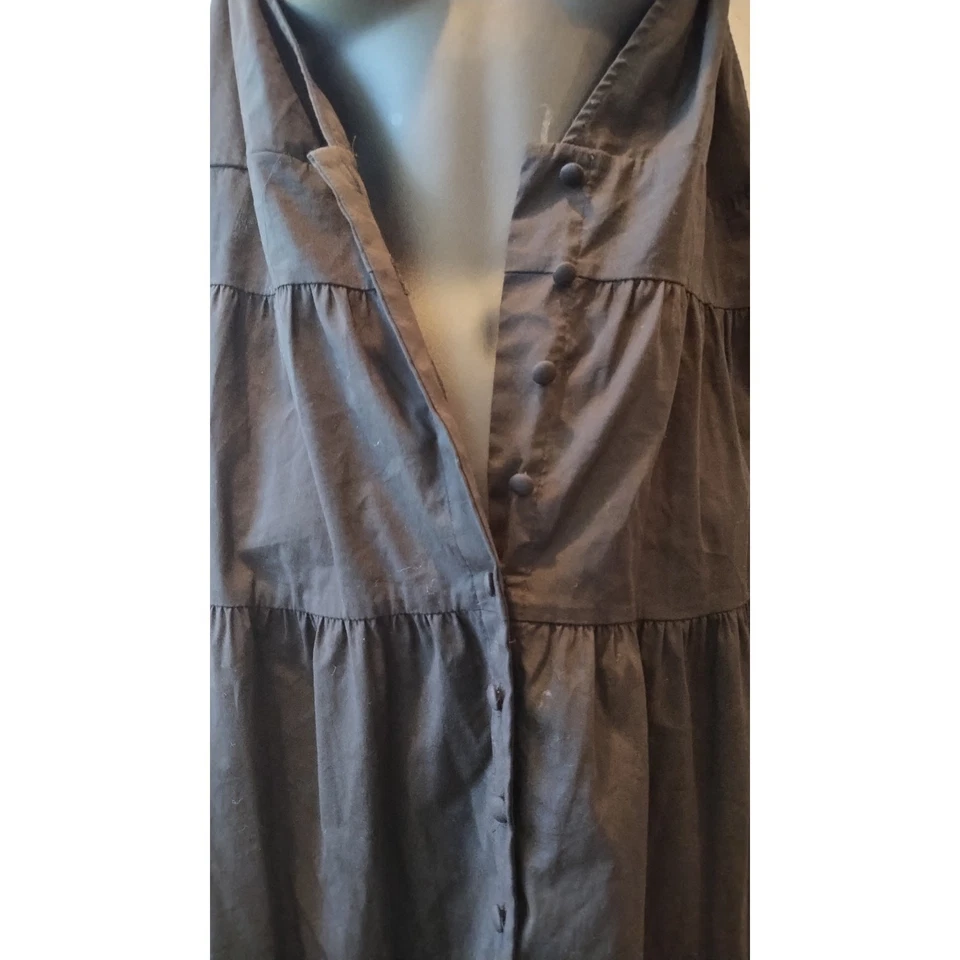 Nuevo con etiquetas Vestido Forever 21 Gap Línea A Cami Midi Negro Talla L Foto 4 de 4