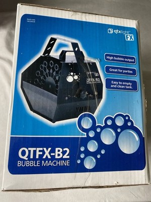 QTFX-B2 Tragbare Seifenblasenmaschine mit Hochleistungslüfter & Motor, schwarz NEU