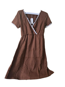 brown breastfeeding dress The Ribbed Nursing Dress Black / Small main image 1