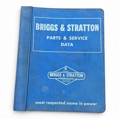 #ad LARGE VINTAGE 1980s BRIGGS amp; STRATTON PARTS amp; SERVICE DATA BOOK MANUAL $39.99