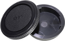 Rear Lens Cap and Body Cap Set Compatible with Olympus OM System Fits OM-1, OM-2