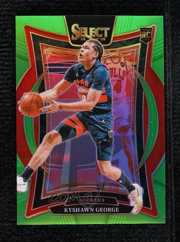 2024-25 Panini Select Concourse Neon Green Prizm 33/75 Kyshawn George #85 16wc