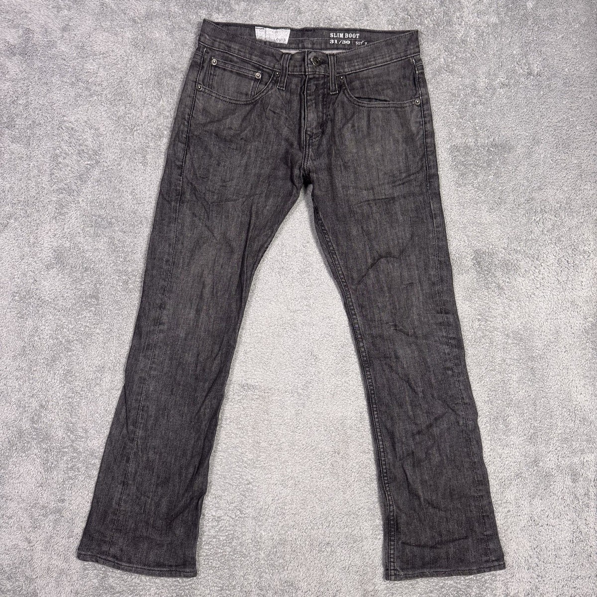 Vintage Levis 507 Jeans Mens 31x30 Faded Y2K Slim Bootcut Flared