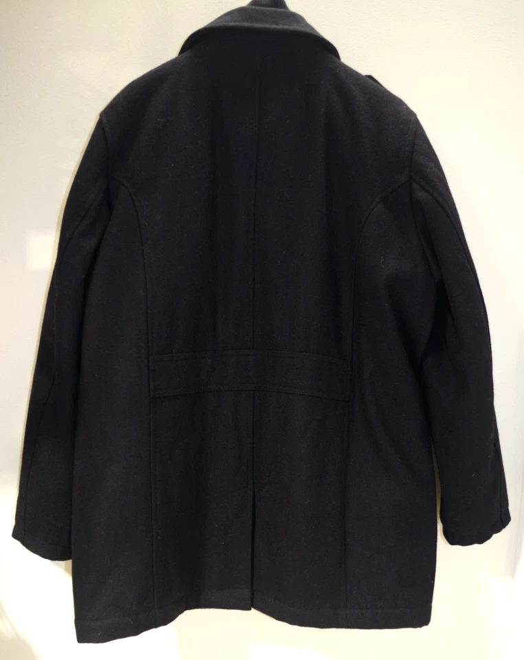 X2 Andrew Marc New York Men's XL Black Wool Coat D/B Jacket Zip Quilted Lined - Image 2 of 4