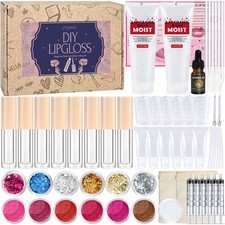 Lip Gloss Making Kit- Make Your Own LipGloss Kit for Women, 62Pcs DIY Lipstic...