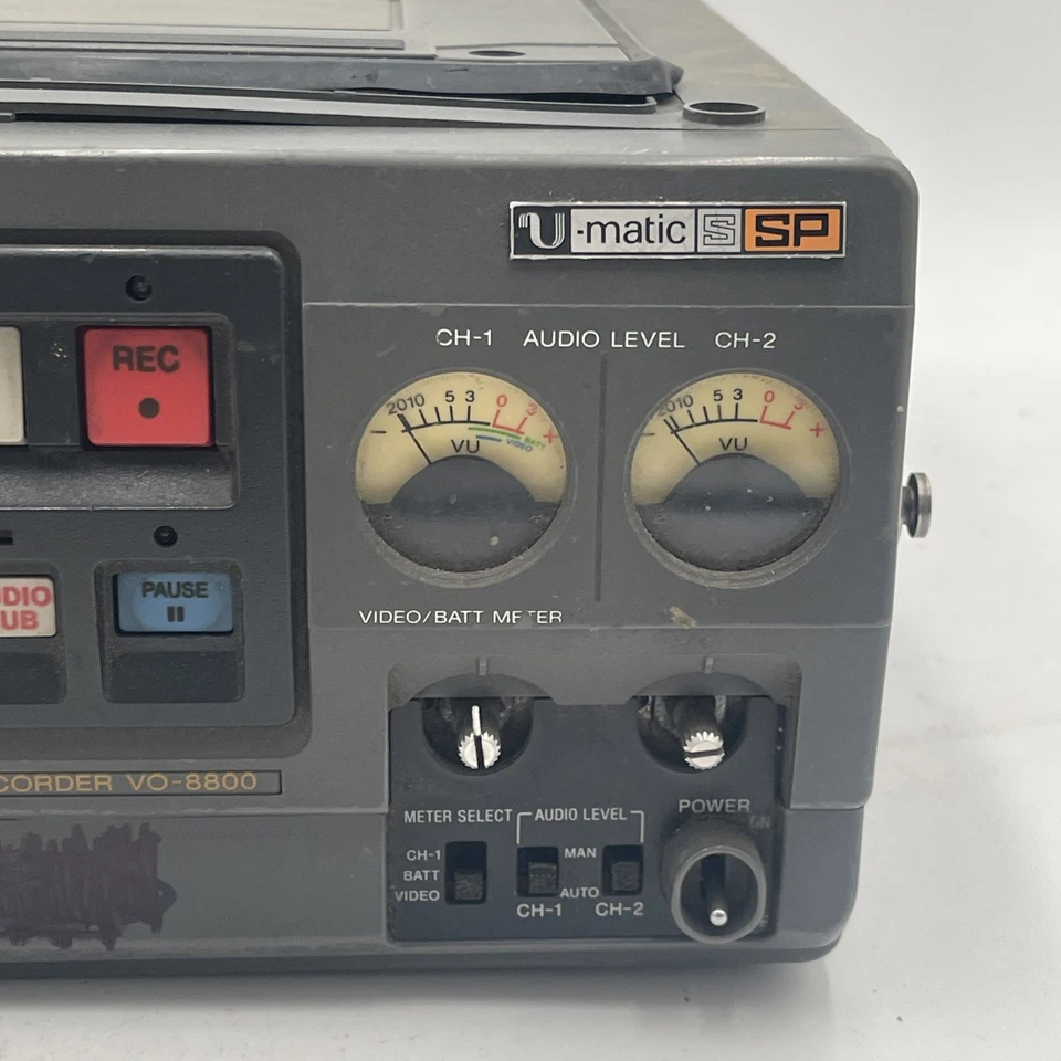 Sony U-Matic S SP VO-8800 Portable Videocassette Recorder ungetestet Teile Reparatur - Bild 4 von 4