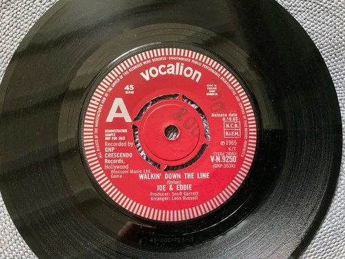 JOE & EDDIE "WALKIN’ DOWN THE LINE" UK 1965 DEMO PROMO / SOUL / R&B / BOB DYLAN