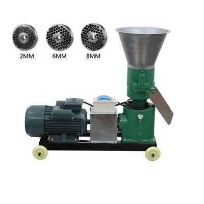 Animal Feed Pellet Mill Machine Feed Granulator w/2&6&8mm Plate 3 Rollers 220V
