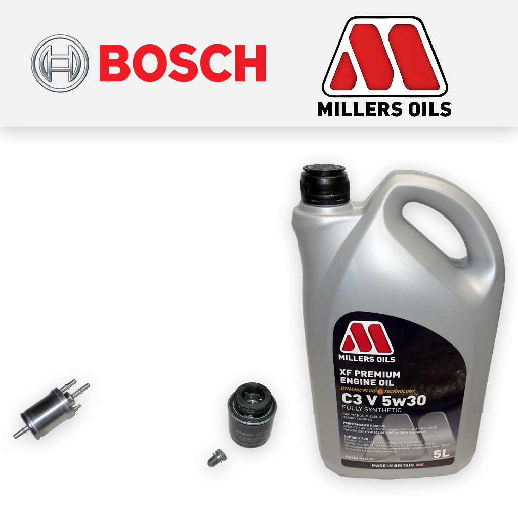 SERVICE KIT for SKODA OCTAVIA II 1.2 TSI CBZB OIL FUEL FILTERS +OIL (2010-2010)