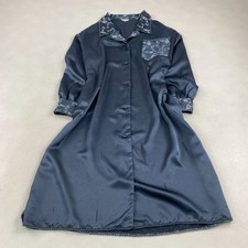 Christian Dior Long Dress, Floral Embroidery, Satin, Gray, Size M W4668