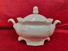 Zuppiera Realizzata In Porcellana Bianca. Anni 50