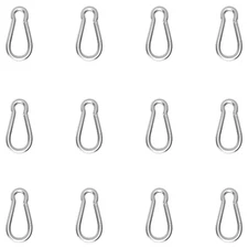 1.57IN Spring Snap Hook Carabiner, 12PCS M4 Heavy Duty Galvanized Steel Carabine