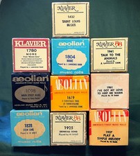AEOLIAN and KLAVIER 88 PLAYER PIANO ROLLS - Great Roll Variety 