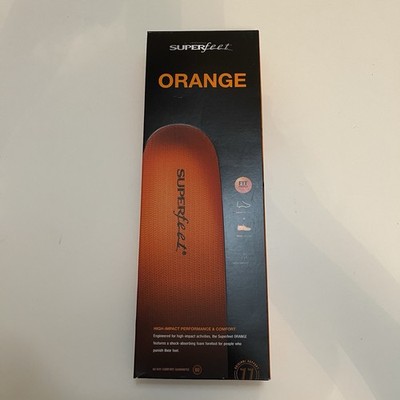 Superfeet All purpose Orange  Insoles inserts  SIZE D M 7.5-9 / W 8.5-10