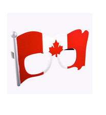 Party Costumes - Sun-Staches Canadian Canada Flag Mask Clear Lens NEW Halloween