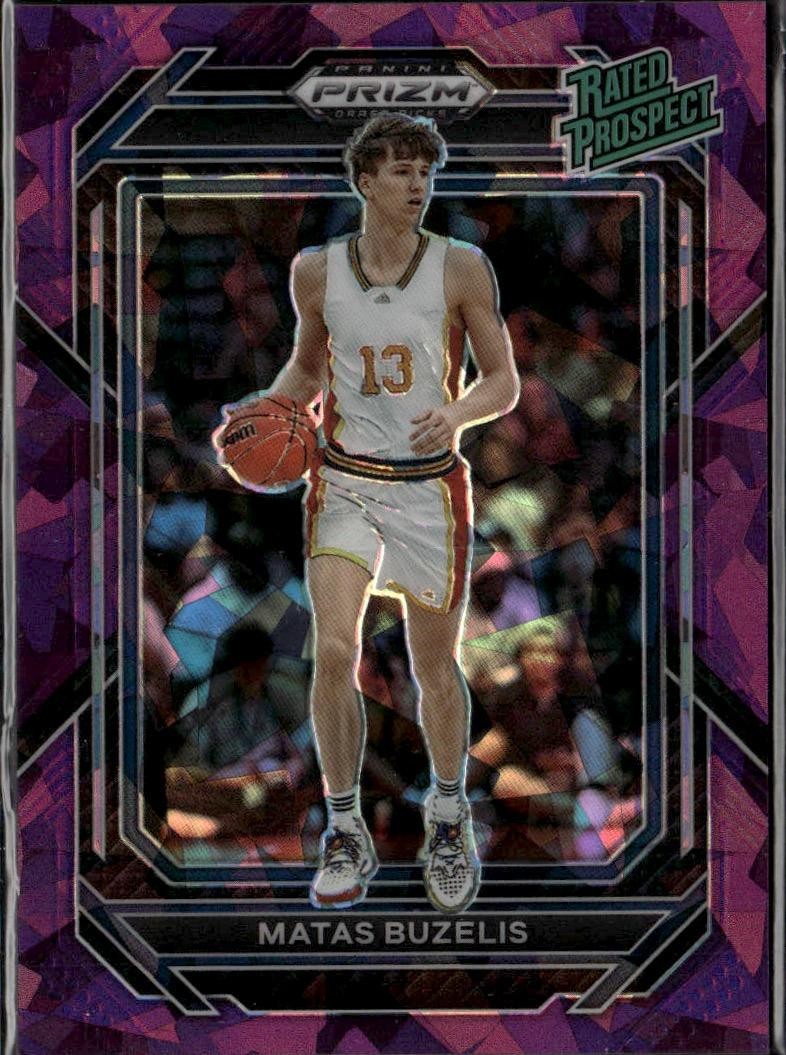 2023 Panini Prizm Draft Picks #3 Matas Buzelis Rated Prospect Purple Ice #/149