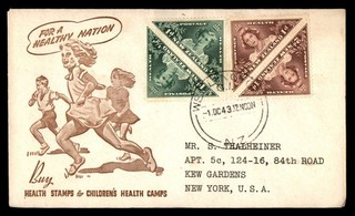 Mayfairstamps New Zealand FDC 1943 Princesses Kids Running First Day Cover aaz_3