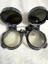 Antique Black Willson Flip-Up Welding Goggles No Strap Heavily Used Industrial